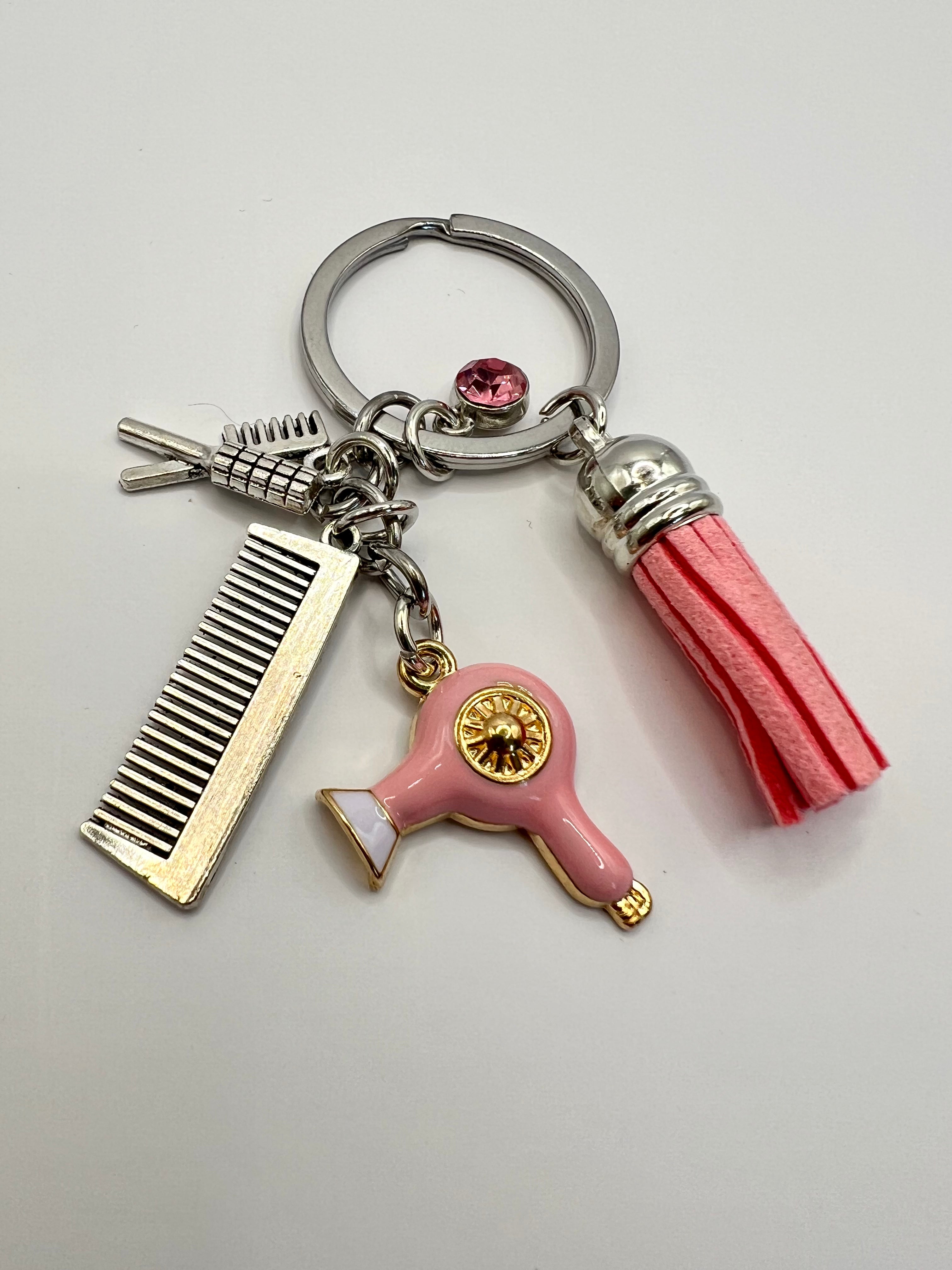 Salon Tools Charm Tassel Hairstylist Keychain